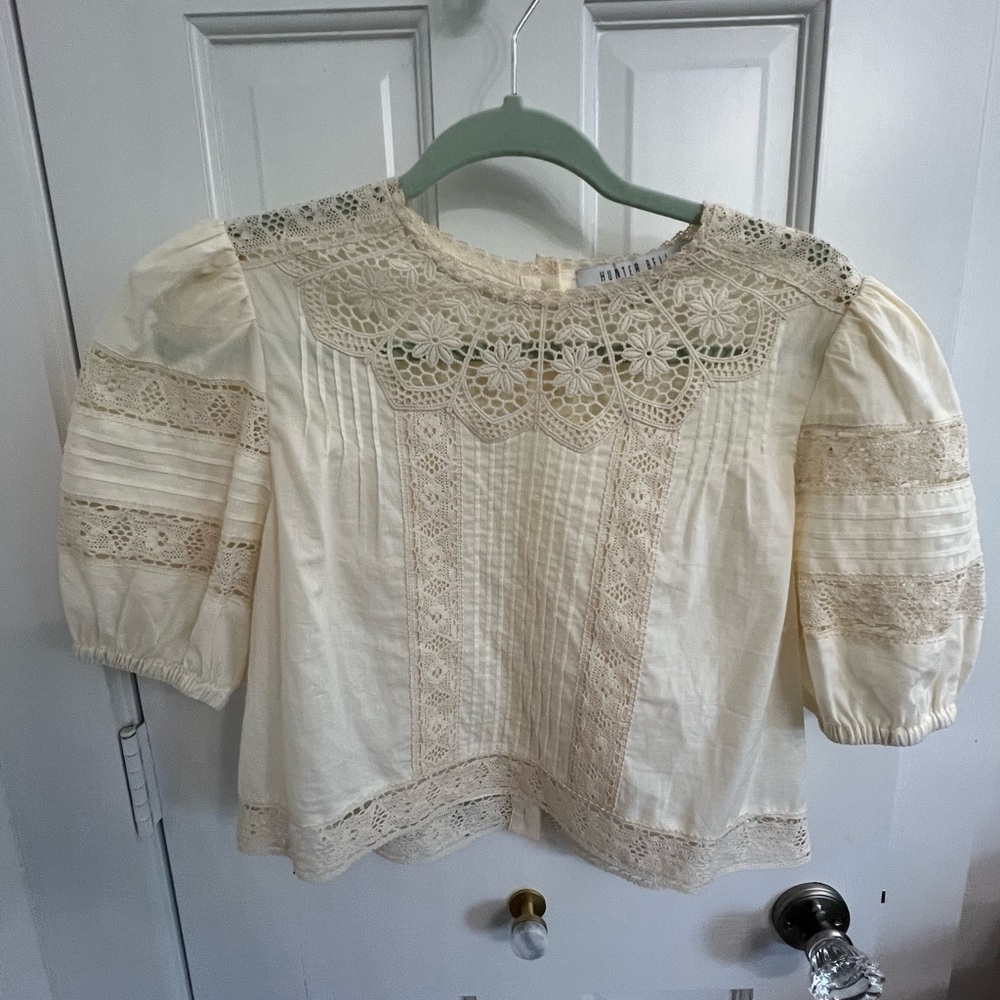 Hunter Bell Ouisie Top In Cream Lace